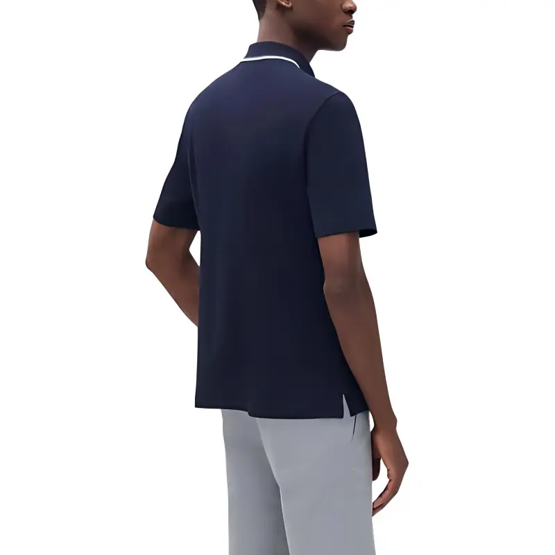 HERMES SS25 Polo Shirt Men's Marine Blue-1