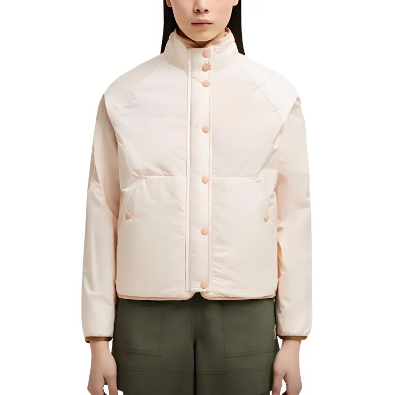 Moncler Grenoble SS25 Velvet feel Coat Women's Pink-1