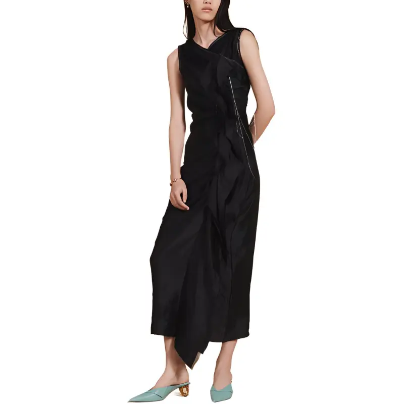 ZARA Sleeveless Dress Women's Black-2