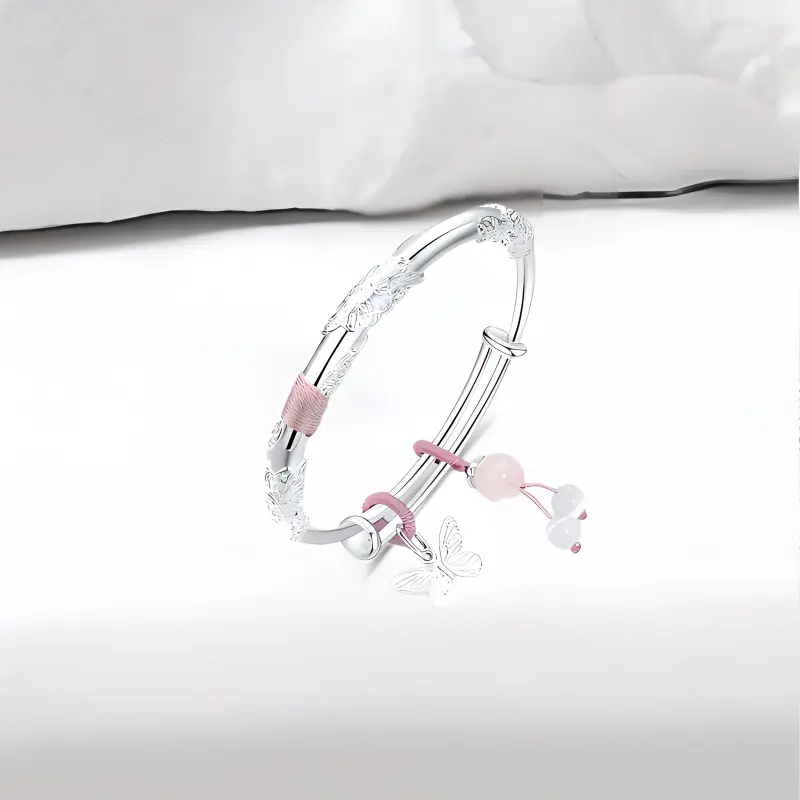 Bailijin S999 Fine Silver Sterling Silver Bracelets Unisex-2