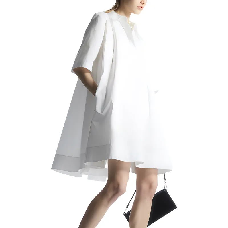 COS Short Sleeved Dresses Women's White-3