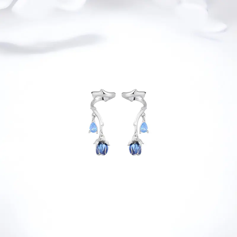 GLOIRE Alloy Clip On Earrings Women's Unique Design Cool And Serene Snake Gentle Elegance Fashionable Commute Versatile-2