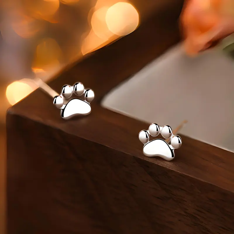 NVBBK 999 Fine Silver Stud Earrings Women's-2