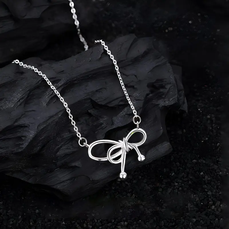 GLOIRE S999 Fine Silver Necklaces Women's Romantic Date Versatile Commute Style-2