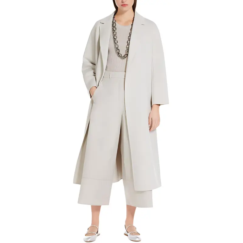 ’S MAX MARA Esturia Collection Wool Midi Coat Coats Women's Gray-2