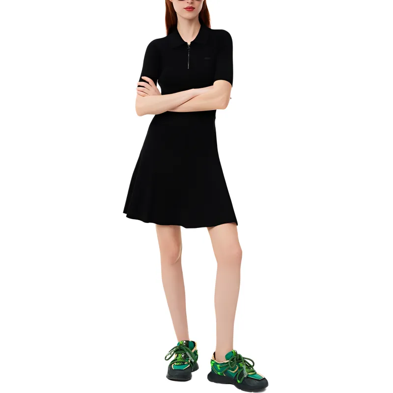 LACOSTE Short Sleeved Dresses Women's Dark Blue-1