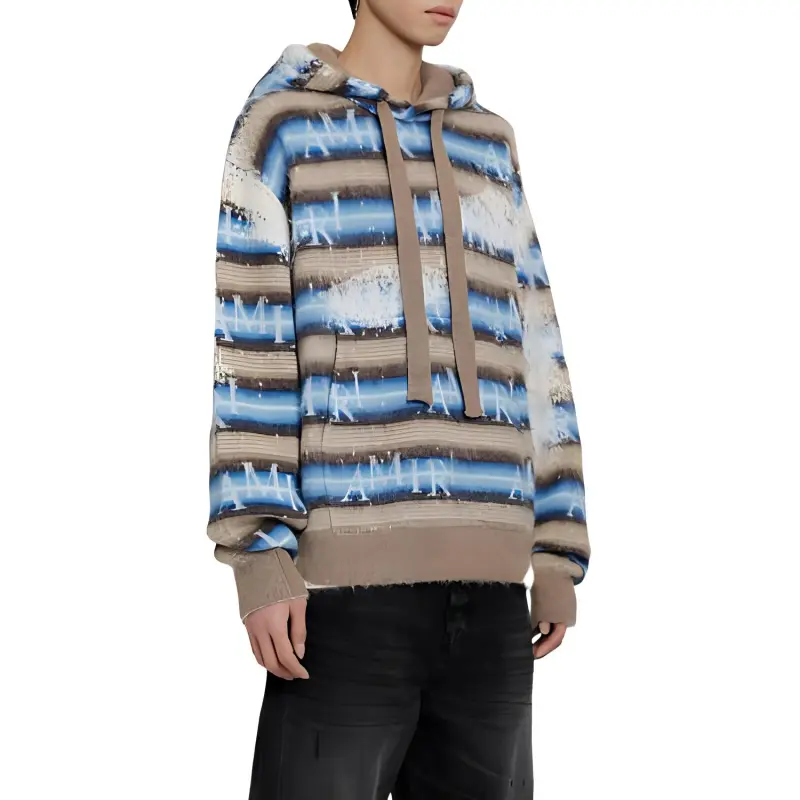 AMIRI Logo Staggered Striped Jumper-3