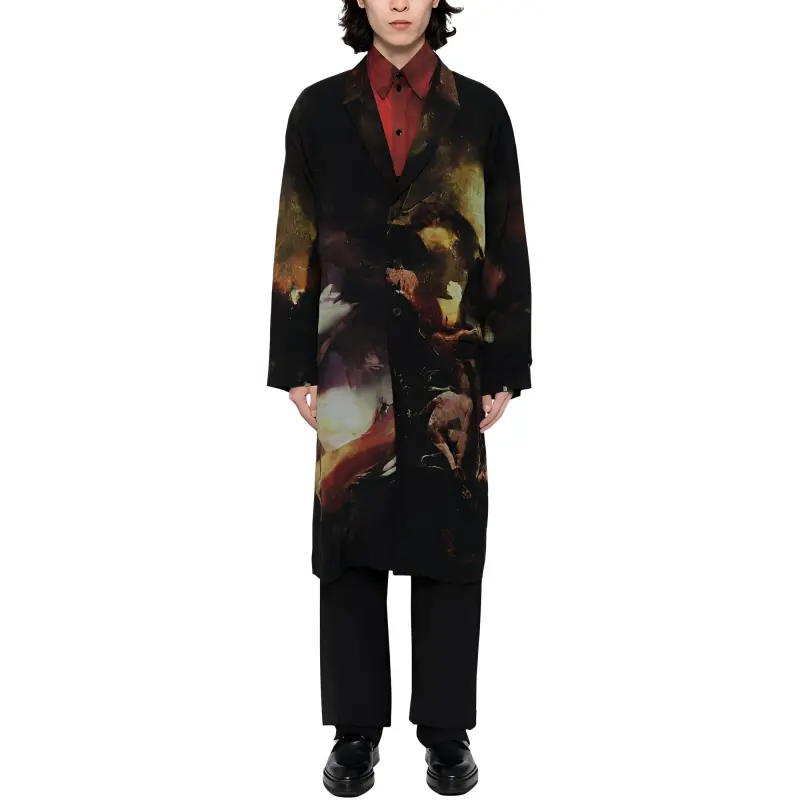 Yohji Yamamoto Pour Homme Coats Men's Black-1