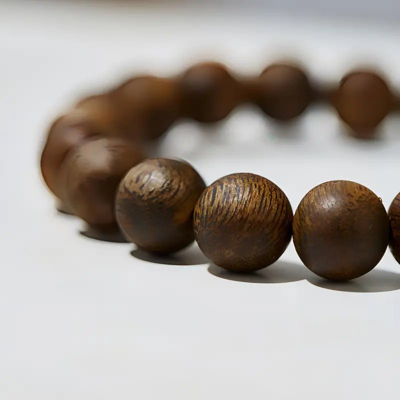 A bead Precious Wood Bead Strings Unisex-2