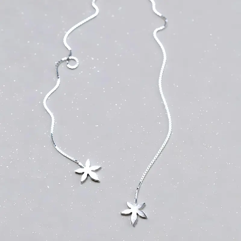 Sanpowa 925 Sterling Silver Drop Earrings Women's-2