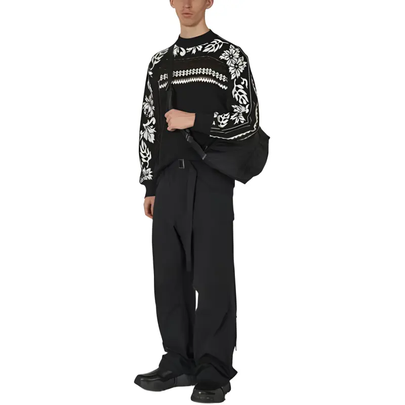 Sacai Fair isle Intarsia knit Jumper-3
