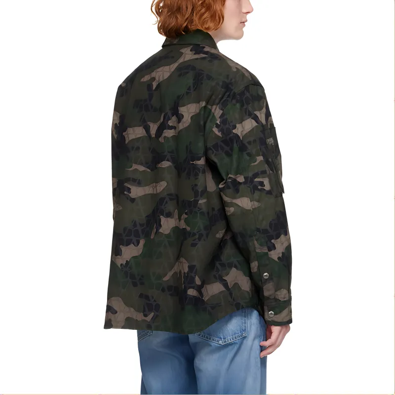 Valentino Camouflage Detailed Buttoned Jacket-3
