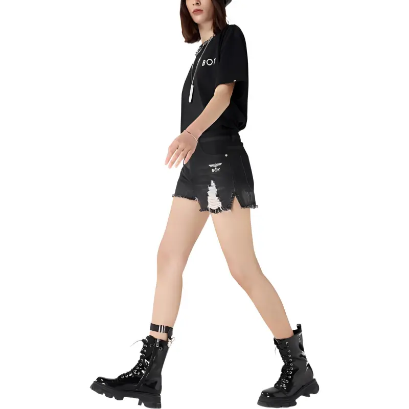 Boy London Denim Shorts Women's Black-4