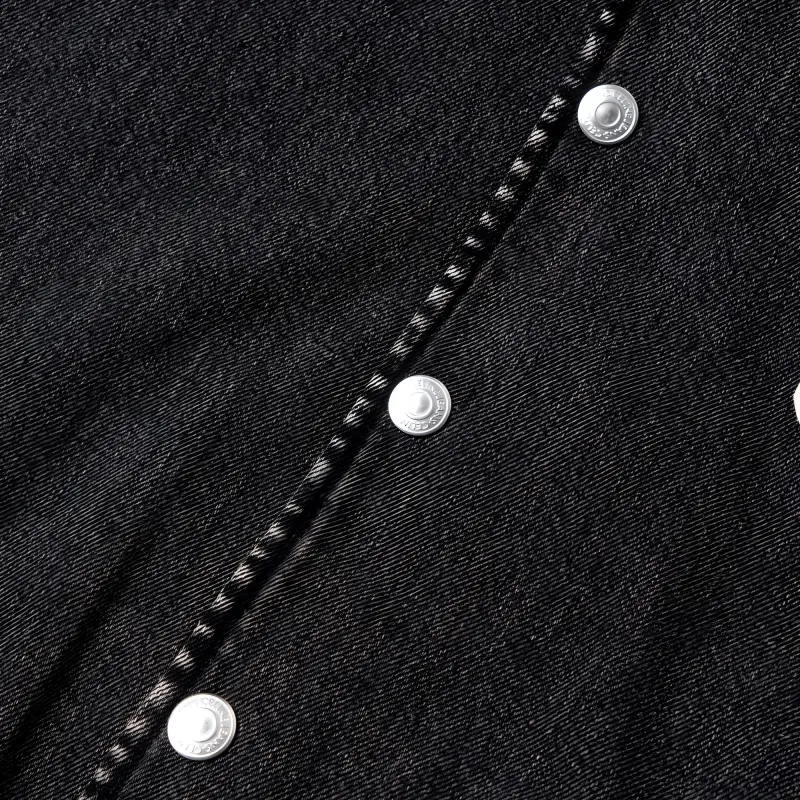 CELINE Loose CELINE Teddy Jacket In Charcoal Wash Denim-3