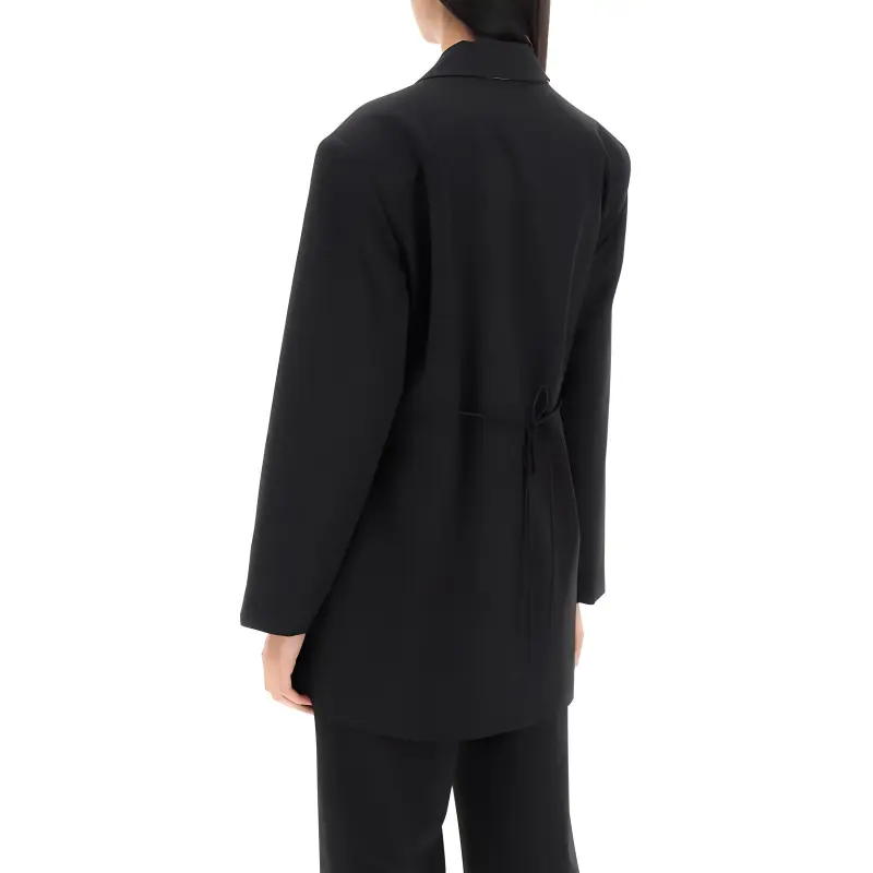 GANNI Double-Breasted Oversized Blazer-2
