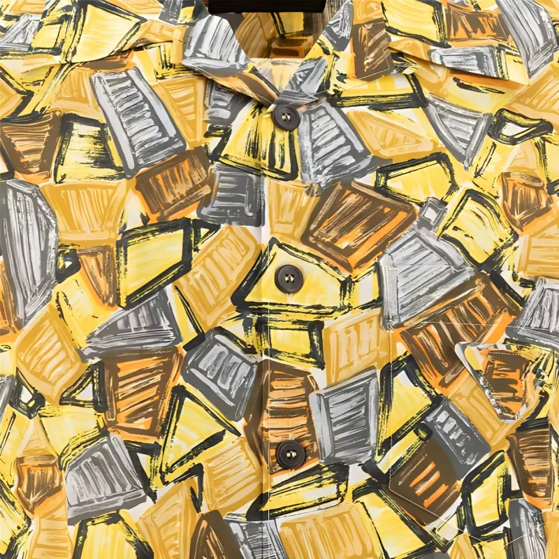 PRADA Graphic Printed Short Sleeve Shirt-3