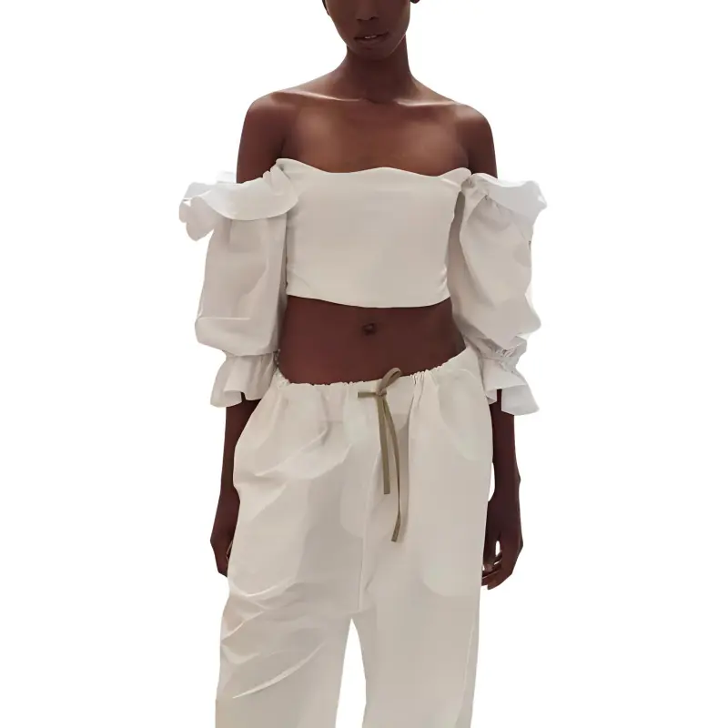 PARIS GEORGIA Ruffle Bodice Top-1