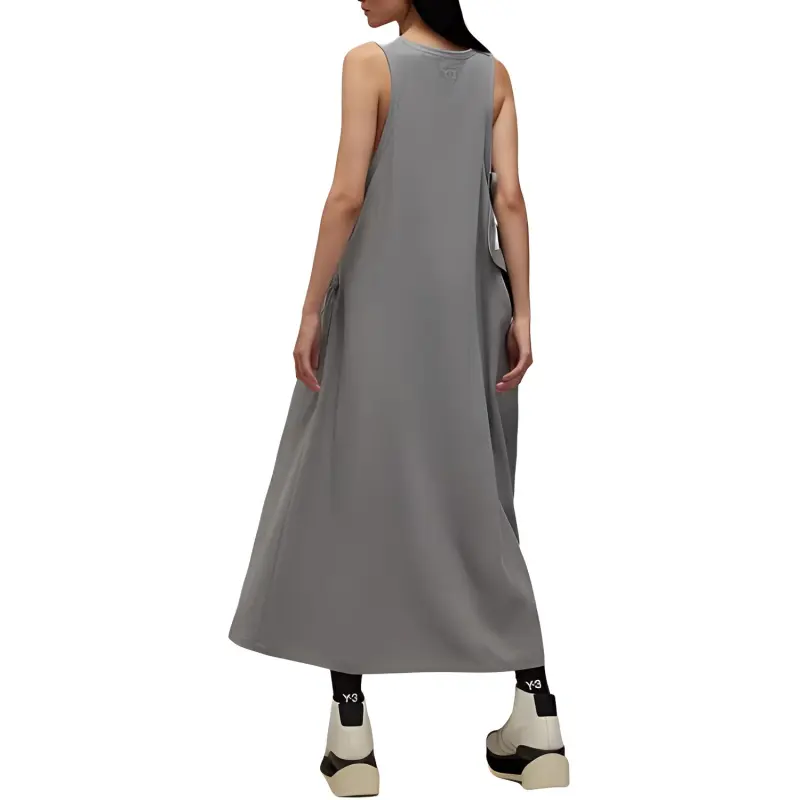 Adidas Sleeveless Dress Women's Gray-4