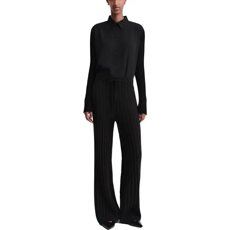 TOTEME Cable Knit Drawstring Pants-1