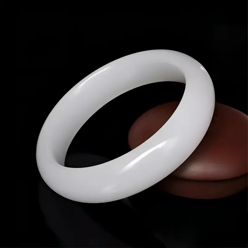 DAN DREAM Colored Glaze Jade Bangle Bracelet Women's-4