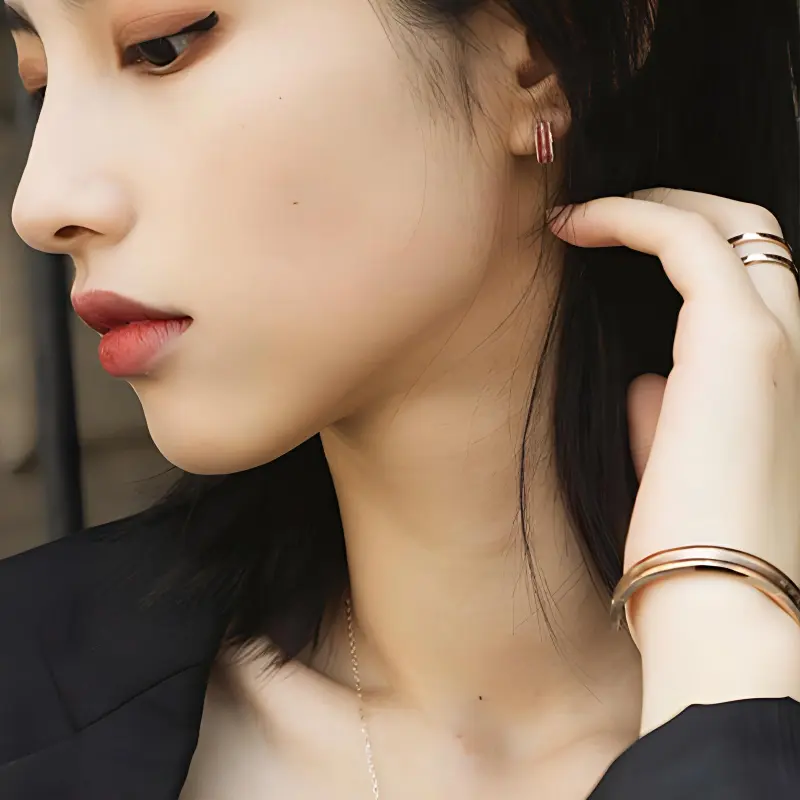 Daniel Wellington DanielWellington Accessories Alloy Stud Earrings Unisex Red-2