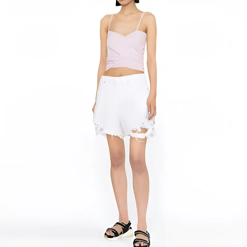 Stella McCartney Distressed Denim Shorts-3