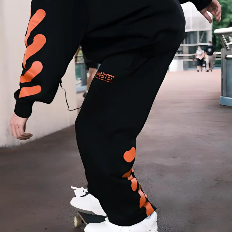OFF WHITE Knitted Sweatpants Men Black-2