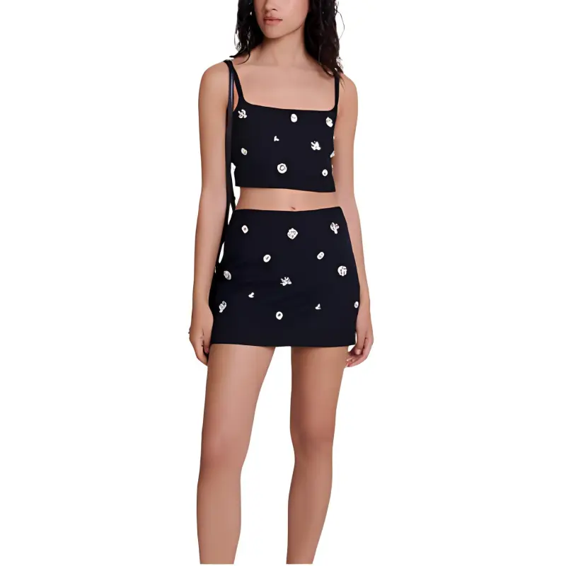 Maje Diamanté effect Skort-1