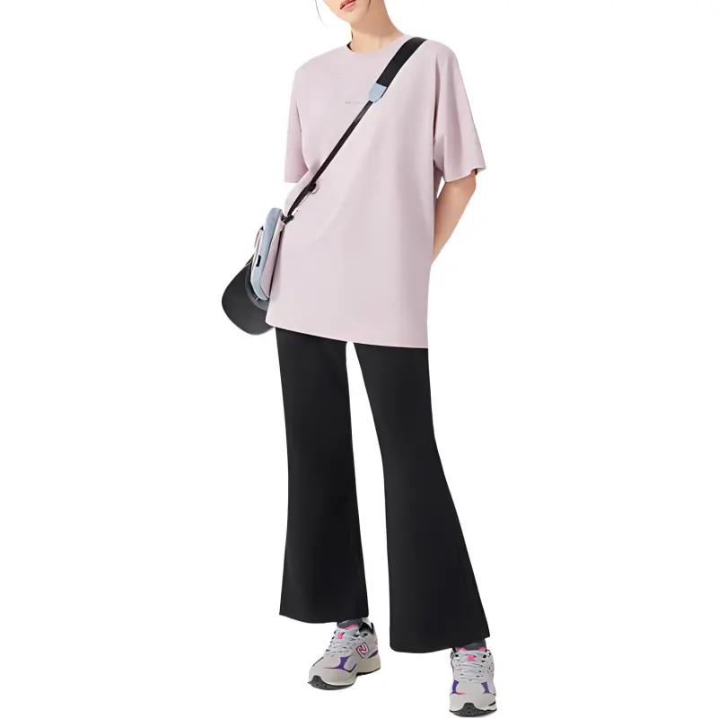New Balance Drop Shoulder Sleeve T Shirt Women's Pink-2