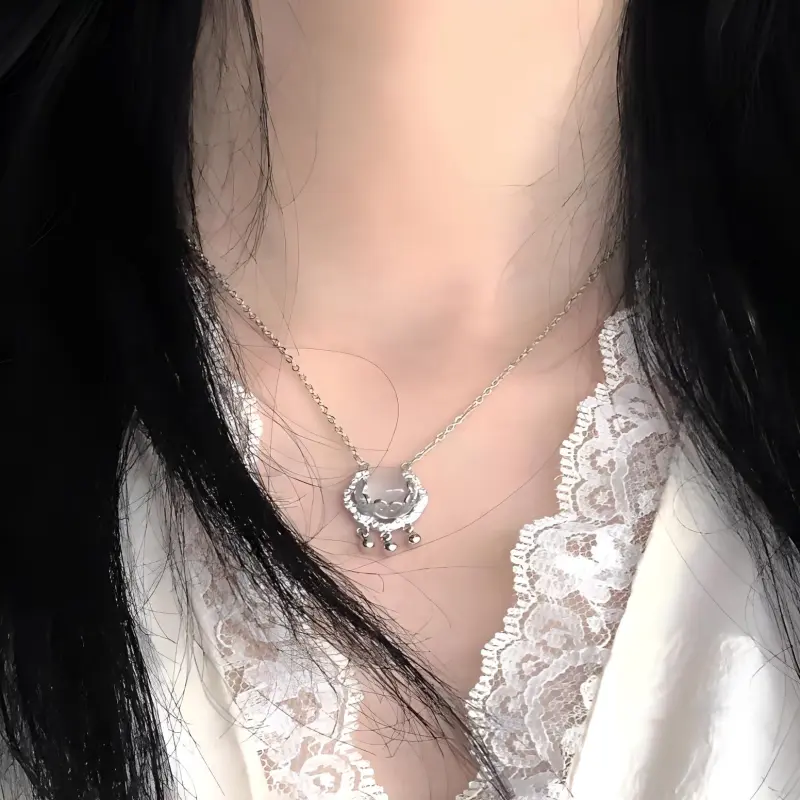 Shang Yinfu Colored Glaze Jade Necklaces Women's-1