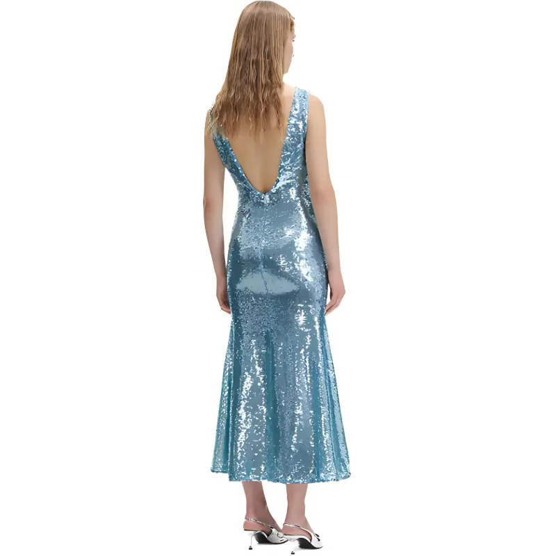 Self portrait Sequin Embellished V Neck Dress-1