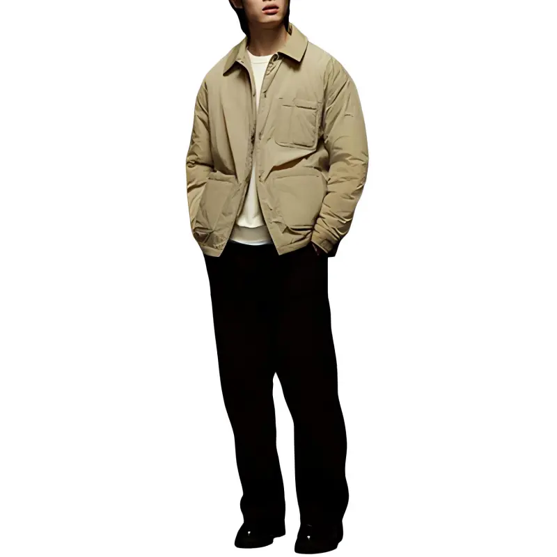 H&M Jackets & Coats Men's Light Khaki Green-3