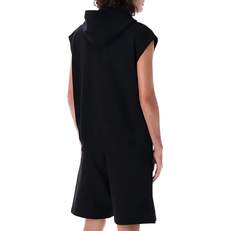 DIESEL S Boxt Sl D Logo Patch Sleeveless Hoodie-1