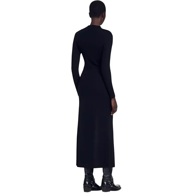Sandro Long Sleeved Dresses Women's Black-3