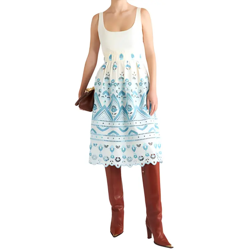 ETRO Broderie Anglaise Flared Dress-3