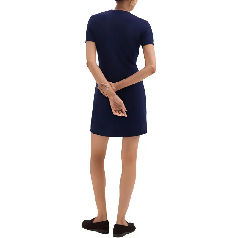 THEORY Short-Sleeved Dresses Women's Dark Denim Blue-2