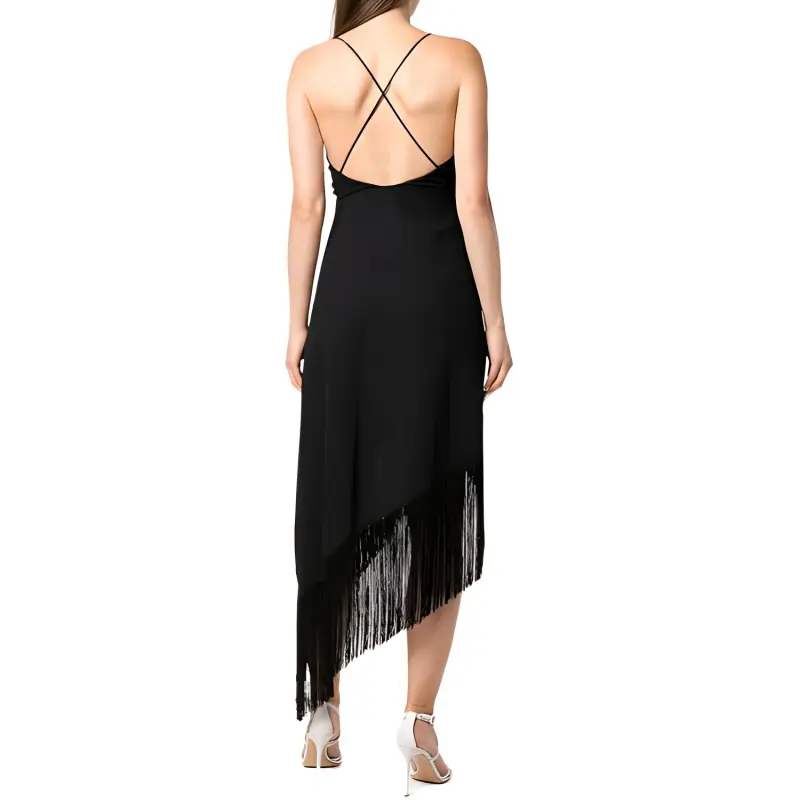 Givenchy Cascading Fringe Slip Dress-2