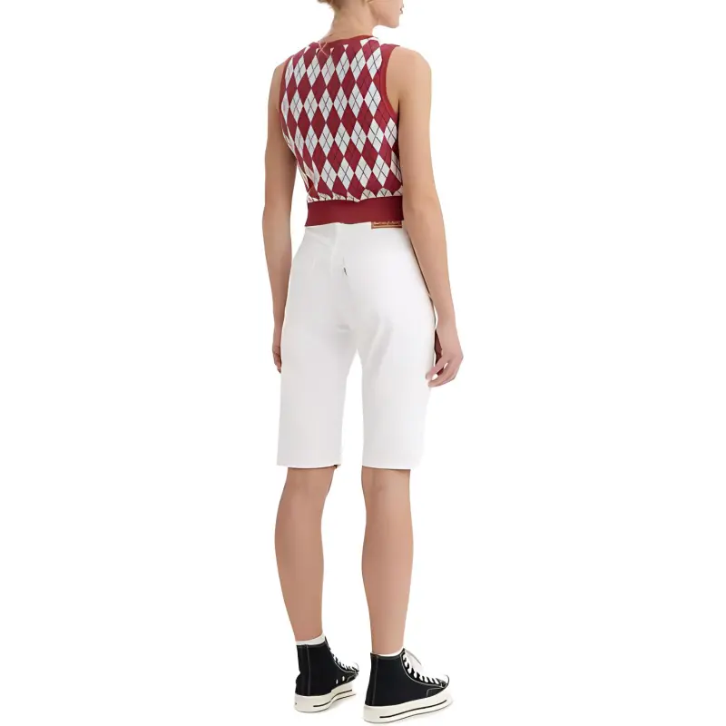 Levis Denim Shorts Women's White-1