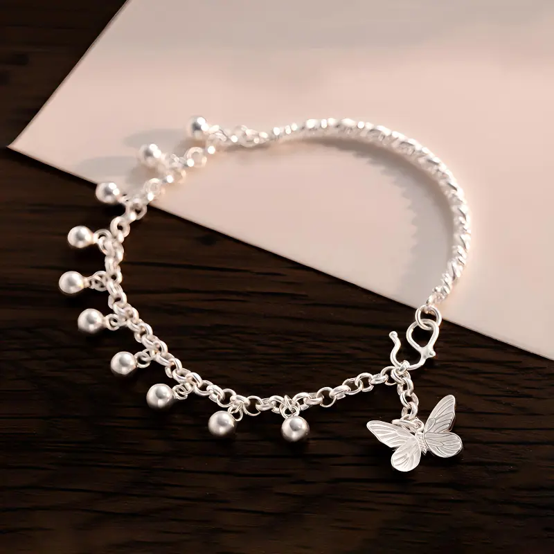 Heart Grass S925 Silver Bracelets Women's-2