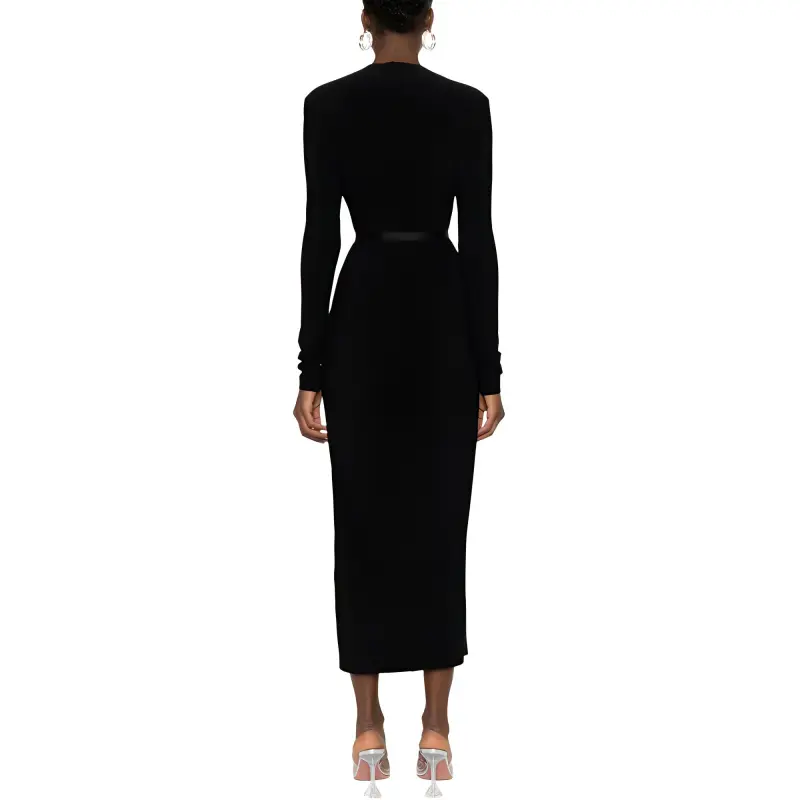 NORMA KAMALI Long Sleeved Dress Women's Black-2