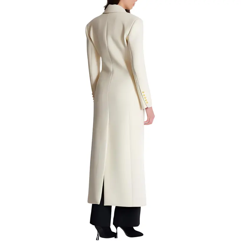 BALMAIN Rear Slit Felted Coat-2