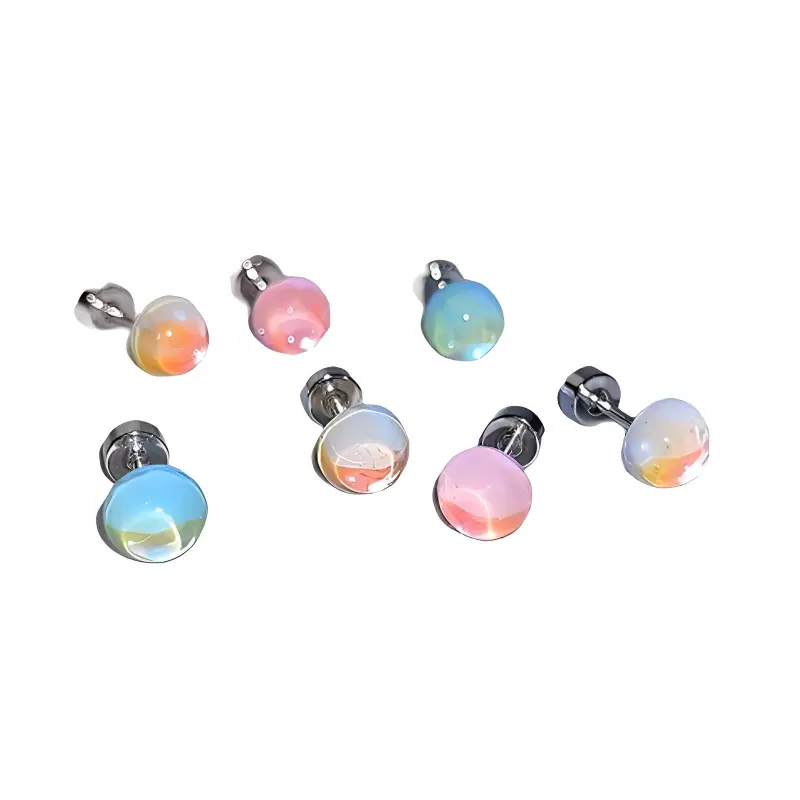Blooming Petals Alloy/Zircon Stud Earrings Unisex-3