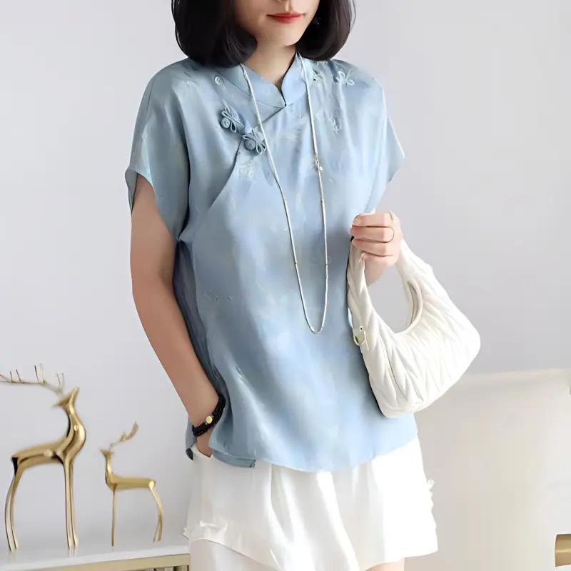 CHARM PICK Shirts Women's Blue-2