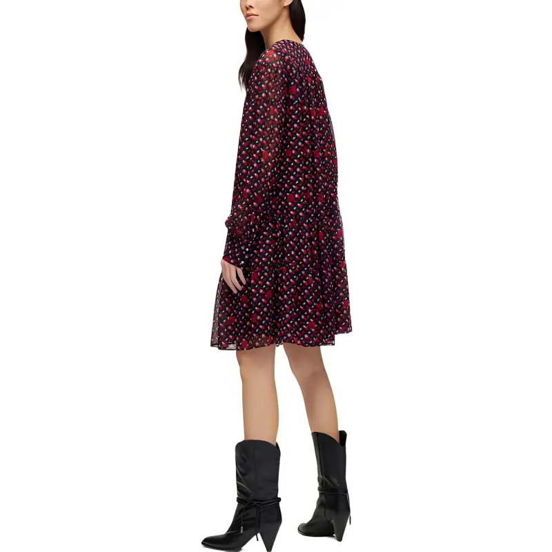 HUGO BOSS HUGO BOSS X LOONEY TUNES SS23 Long Sleeved Dresses Women's Black-3