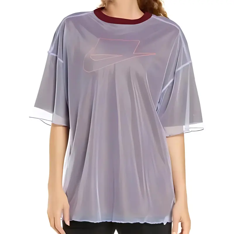 Nike Drop Shoulder Sleeve T Shirt Women's Purple-2