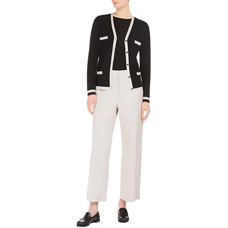 'S MAX MARA V Neck Buttoned Cardigan-1