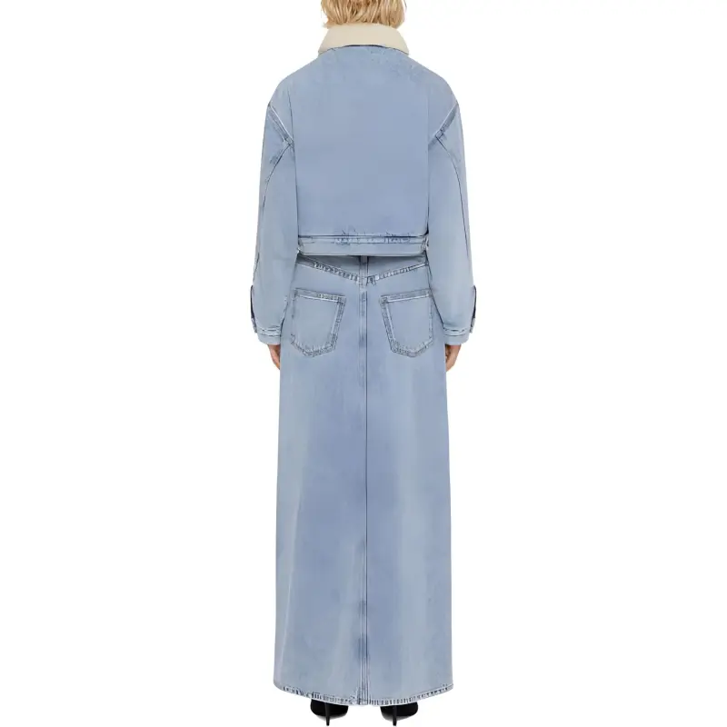 Givenchy Denim Long Skirts Women's Blue-2