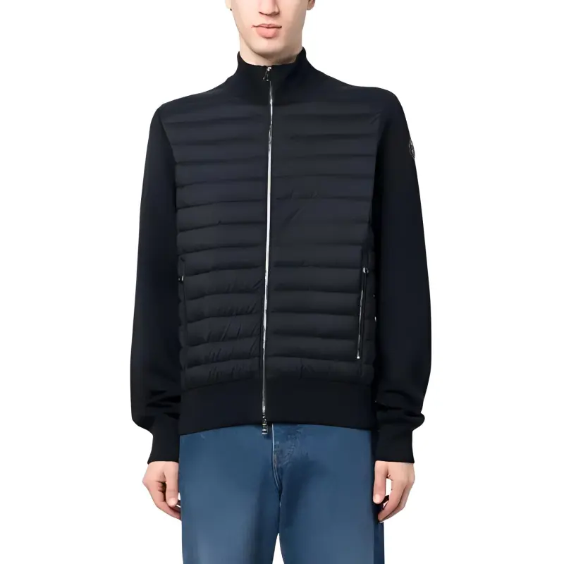 Moncler Logo Patch Knit Padded Cardigan-1