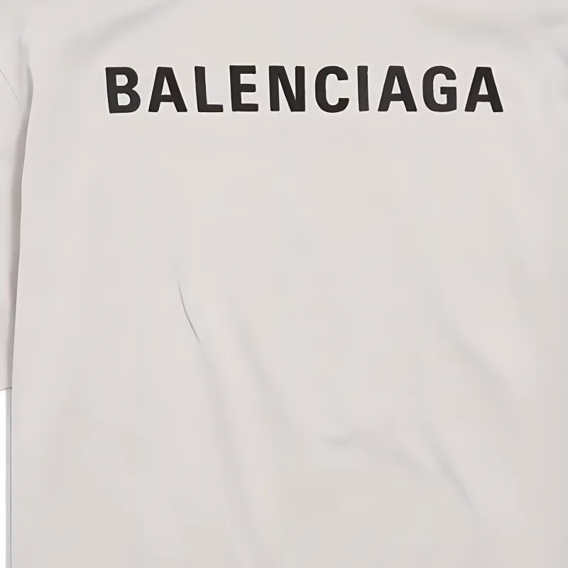 Balenciaga New Balenciaga Back T Shirt Medium Fit In Off White T Shirt Regular Fit Unisex Gray White-5