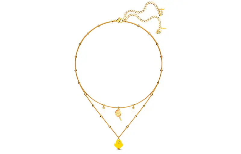 Swarovski Line Friends Faux Crystal Stone Necklaces Women's-1